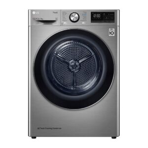 LG 9 kg clothes dryer in silver color