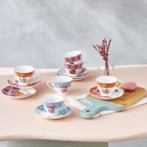 مجموعة أكواب قهوة كاراكا مدغشقر سعة 80 مل مكونة من 6 قطع