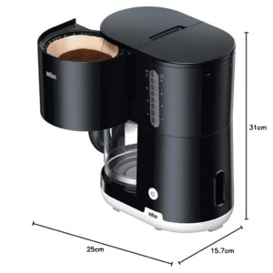 براون ماكينة صنع قهوة أمريكية بالتنقيط 10 فناجين بسعة 2.5 لتر