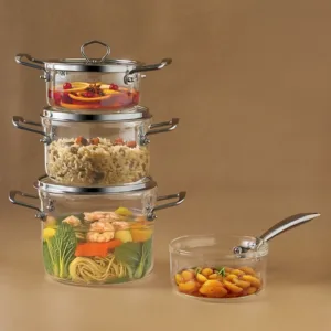 كاراجا طقم طناجر زجاج 7 قطع