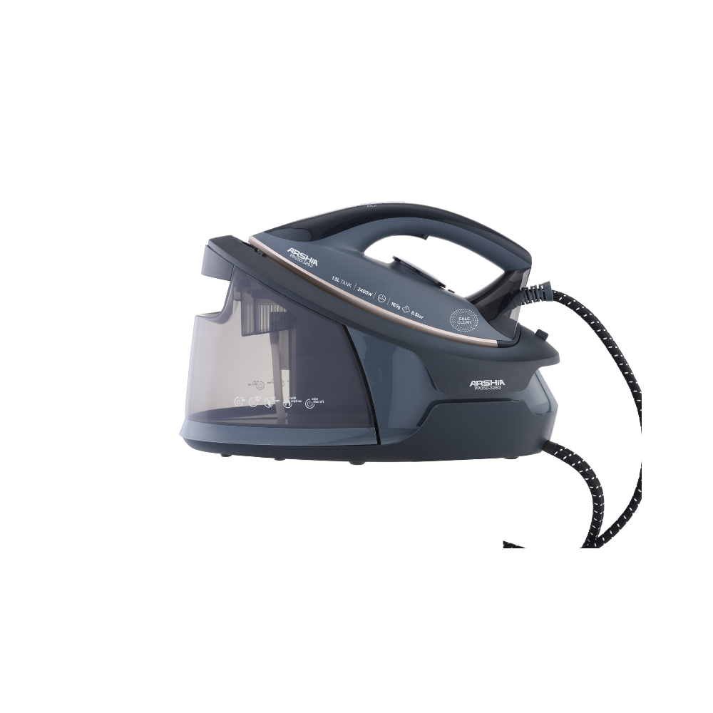 ارشيا مكوى بخارية ذغط عالي 1.5 لتر 2400 واط ارشيا مكوى بخارية ضغط عالي 1.5 لتر 2400 واط