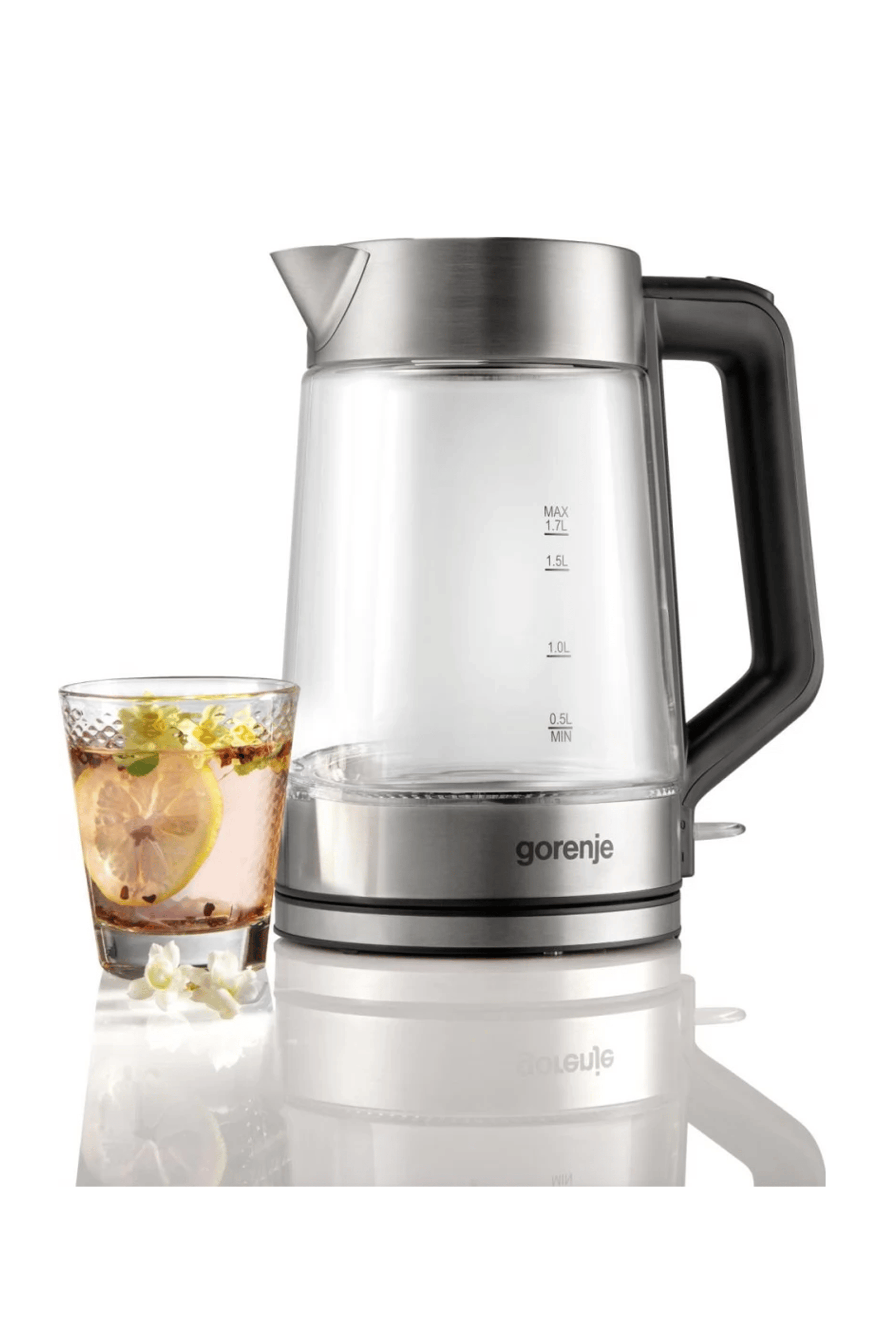 جورينجي سخان ماء زجاجي 1.7 لتر 2150 واط Gorenje Glass Water Heater 1.7L 2150W