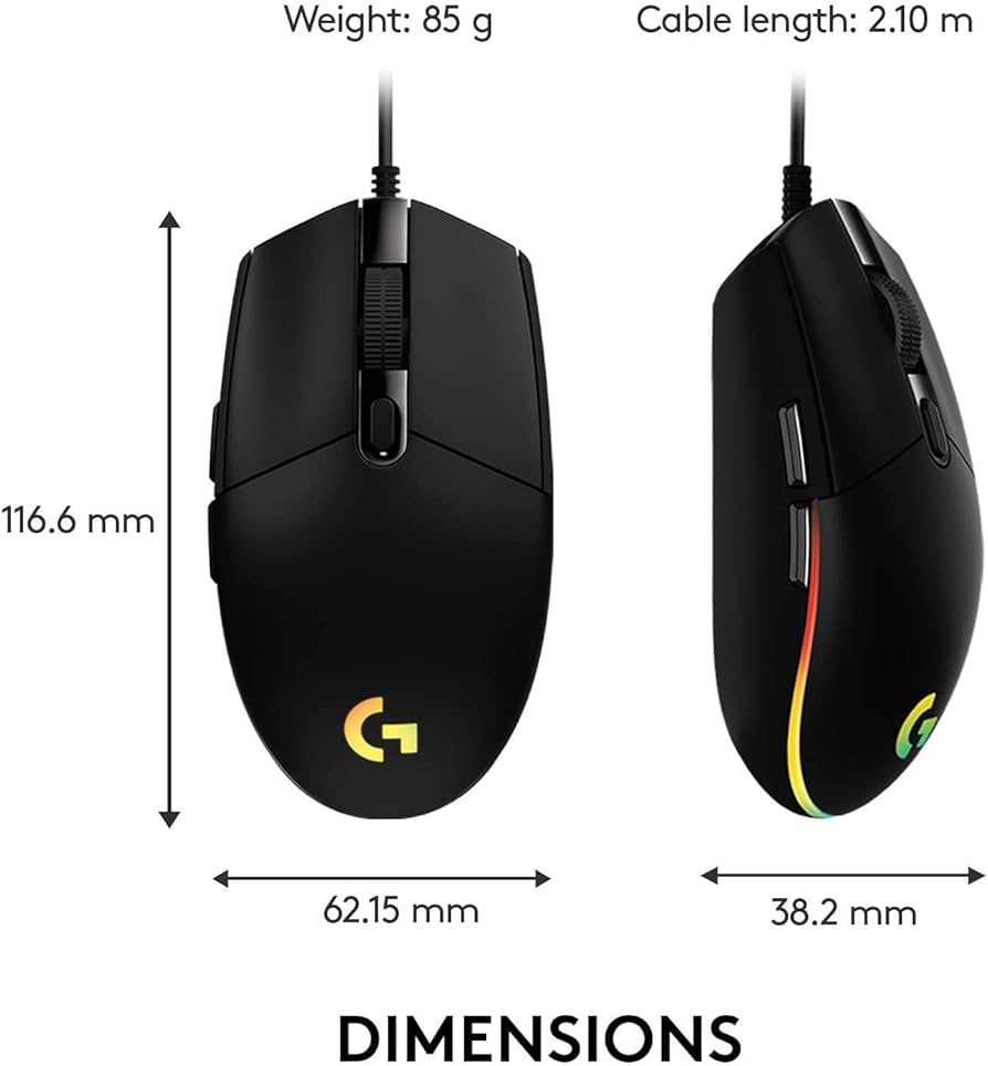 لوجيتك ماوس ألعاب سلكية باللون الاسود product thumbnail 3