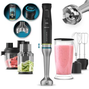خلاط يدوي 1500 واط بعصا XL وشفرات BlackTitanium وشاشة رقمية وملحقات متعددة لتحضير سريع وسلس لمختلف الأطعمة.