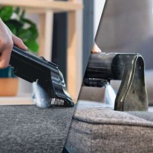 منظف سجاد ومفروشات مدمج بقدرة 1200 واط، خزان مزدوج، شفط قوي، إزالة عميقة للبقع من السجاد والأرائك والمفروشات.