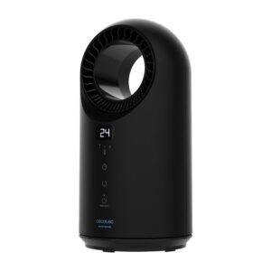 مدفأة ذكية بدون شفرات بقوة 1500 واط، هادئة، مزودة بتحكم Wi-Fi، شاشة LED، تأرجح ووضعيات مختلفة لتدفئة فعّالة وآمنة.