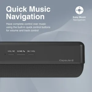 Promet 2-Crystal Sound HD Wireless Capsule Speaker, Black