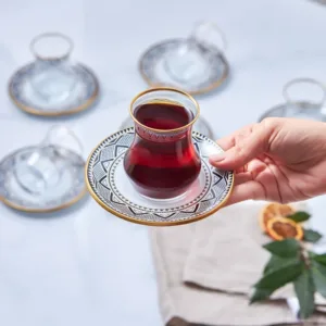 كاراجا طقم كاسات شاي غلوب 6 قطع