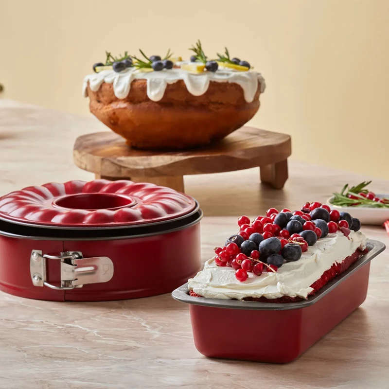 Caraga Cake Molds Multisafe Adroit 3pcs Red Caraga Cake Molds Multisafe Adroit 3pcs Red