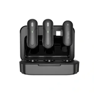 ويوو مايكروفون ميني لاسلكي مزدوج مع اضاءة