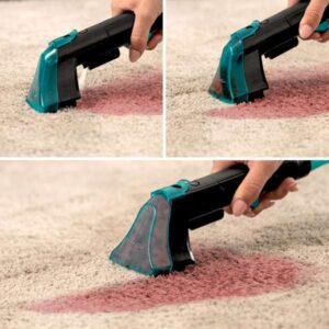 800W portable carpet and spot cleaner, dual tanks, strong suction, lightweight design, ideal for carpets, sofas, and upholstery.