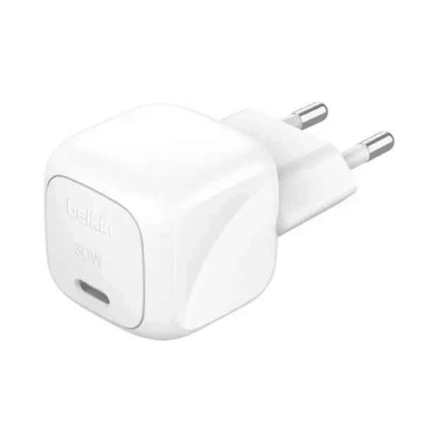 بلكين شاحن مكعب 30 واط USB-C مع خاصية PPS أبيض