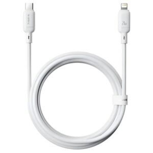 بيسوس كبيل شحن سيلكي 1 متر تايب سي باللون الابيض