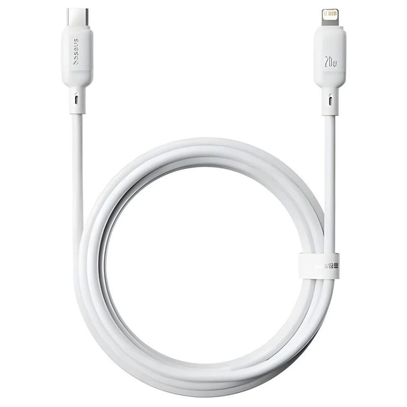 بيسوس كبيل شحن سيلكي 1 متر تايب سي باللون الابيض بيسوس كبيل شحن سيلكي 1 متر تايب سي باللون الابيض