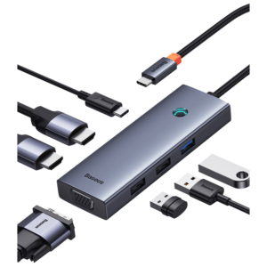 بيسوس وصلة شحن ميتال جليم 7 منافذ