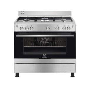 الكترولوكس فرن مع غاز 5 شعلات ستانلس ستيل 