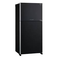 شارب ثلاجة بتصميم زجاجي أسود 594 لتر