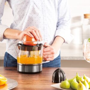 بيرلنجر عصارة كهربائية للفواكه 40 واط بالاسود و رمادي