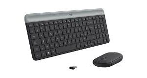 لوجيتك طقم لوحة مفاتيح وماوس لاسلكي جرافيت