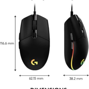 Logitech Wired Gaming Mouse in Black