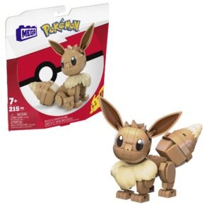 Mega Construx - Pokémon Eevee Construction and Display Set - 215 Pieces + Moveable Character - Model HDL84 - Produced by Mattel