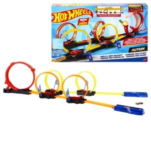 Hot Wheels - Multi-Ring Racing Set - Includes One Car - Single or Dual Mode - Model HDR83 - Produced by Mattel