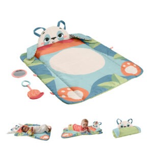 Fisher-Price - Rolling Panda Play Mat - 3-in-1 - Includes Sensory Toys - Model HKD65 - by Mattel