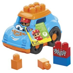 Mega Bloks - Ricky's Racing Car - 6-piece building toy for kids - Model HKN41 - by Mattel