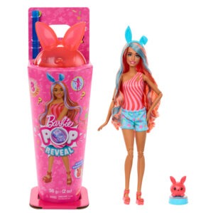 Bob Revell Barbie Doll - Bright Bunny Edition - 8 surprises, scented doll, face color change, Bob-it pet - Model JCN87 - by Mattel