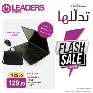 Fox Laptop 8 RAM 512GB 14.1-inch Celeron with case and mouse