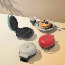 NutriCook is a light blue mini waffle maker