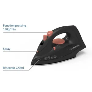 TEKNOSTEAM 1800W cordless iron in black color