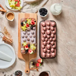 Karaca Aster Degardelli Cake in Gold Rose color