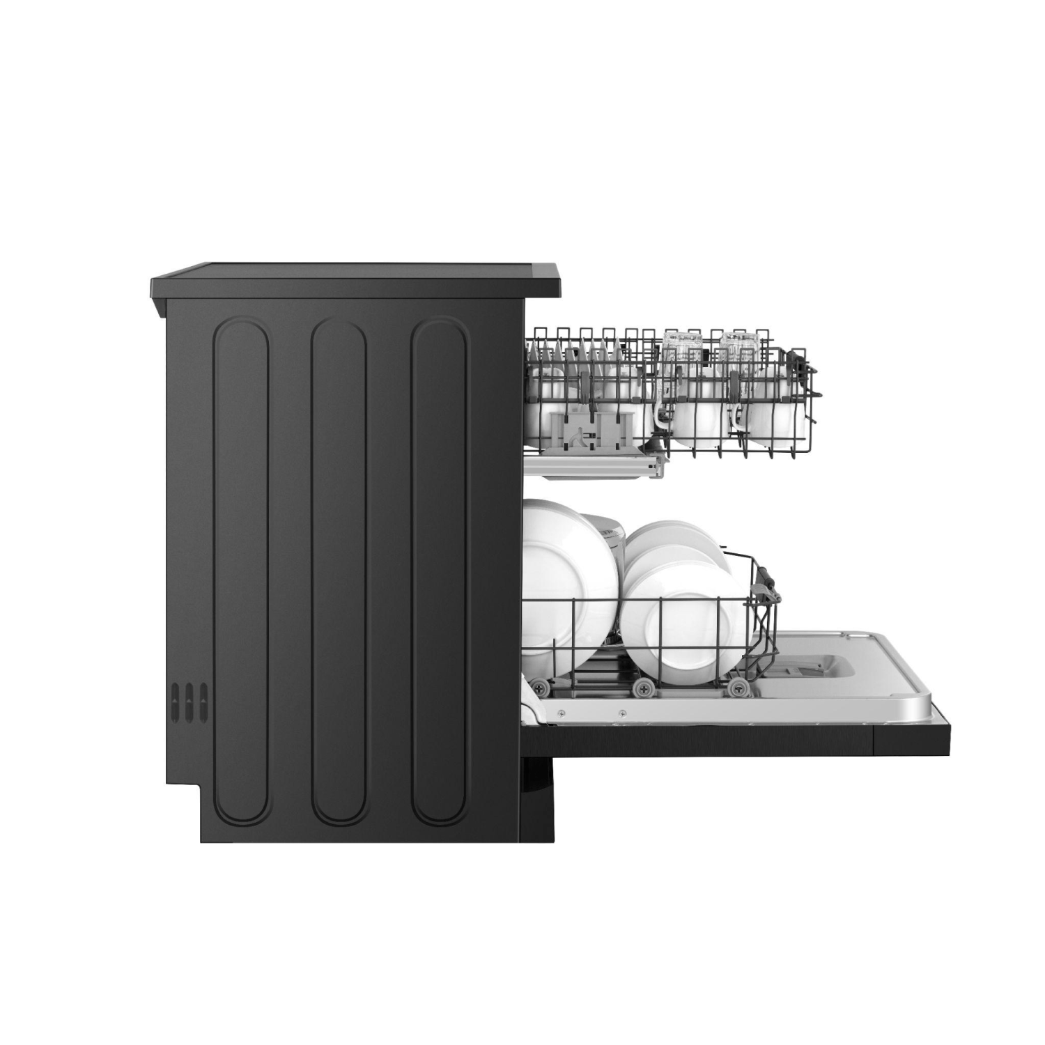 هايسنس جلاية الصحون إنفيرتر 8 برامج باللون الاسود product thumbnail 4