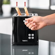 KRUPS Toaster Two-Slice Bread in Black 