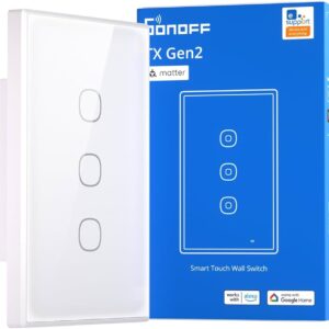 سونوف مفتاح جداري ذكي لمسي ماتر بثلاث قنوات 