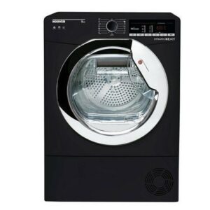 هوفر نشافة ملابس 9 كغم بتقنية مجفف المكثف باللون الأسود