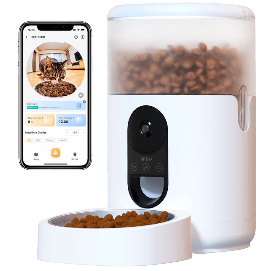 ايمو موزّع طعام ذكي للحيوانات مع كاميرا 360° ايمو موزّع طعام ذكي للحيوانات مع كاميرا 360°