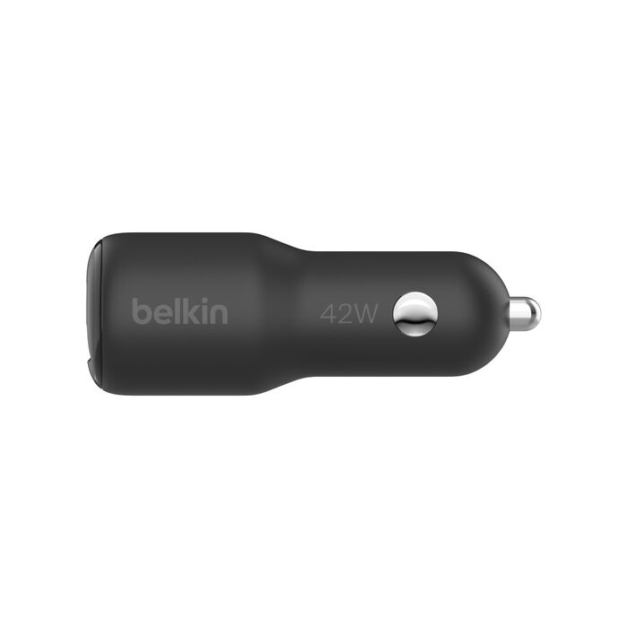 بلكين شاحن سيارة بوستشارج مزدوج 42 واط3 Belkin Dual 42W PostCharge Car Charger