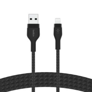 Belkin Cable PostCharge USB-A to Lightning Pro Flex Silicone Braided 1 meter Black