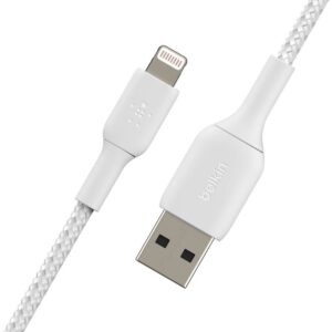 Belkin Cable PostCharge USB-A to Lightning Braided 1 meter white
