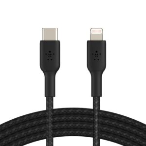 Belkin Lightning to USB-C Braided 2 meter cable in black