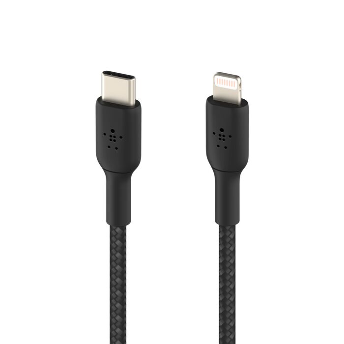 بلكين كيبل لايتينج إلى يو اس بي-سي مضفر 2 متر باللون الأسود5 Belkin Lightning to USB-C Braided 2 meter cable in black
