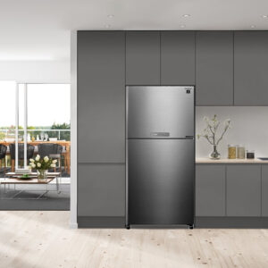 شارب ثلاجة إنفيرتر و نو فروست 480 لتر باللون الرمادي