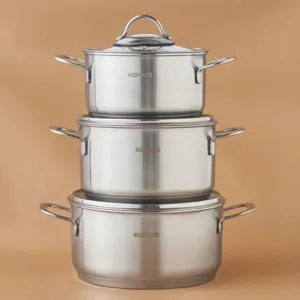 كاراجا طقم طناجر فيورينو ستانلس ستيل 6 قطع