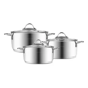 كاراجا طقم طناجر فيورينو ستانلس ستيل 6 قطع