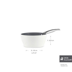 كاراجا طنجرة سويس كريستال كريمي معدني 18 سم