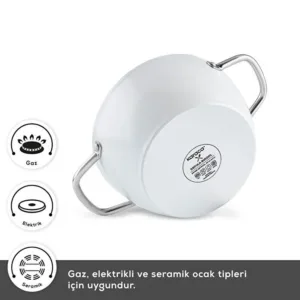 كاراجا طنجرة سويس كريستال كريمي معدني 30 سم