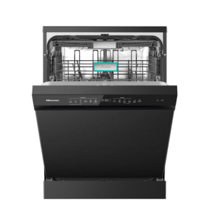 هايسنس جلاية الصحون إنفيرتر 8 برامج باللون الاسود 