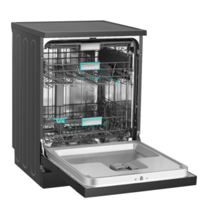 هايسنس جلاية الصحون إنفيرتر 8 برامج باللون الاسود 